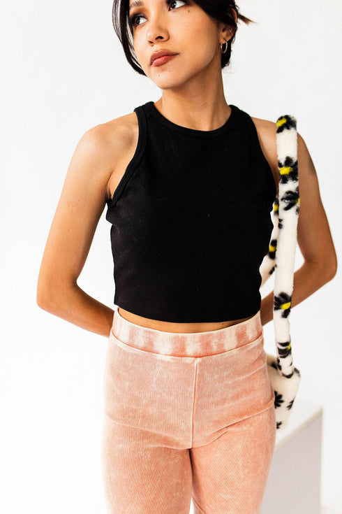 Get Physical Ribbed Tank// Black *RESTOCKED*